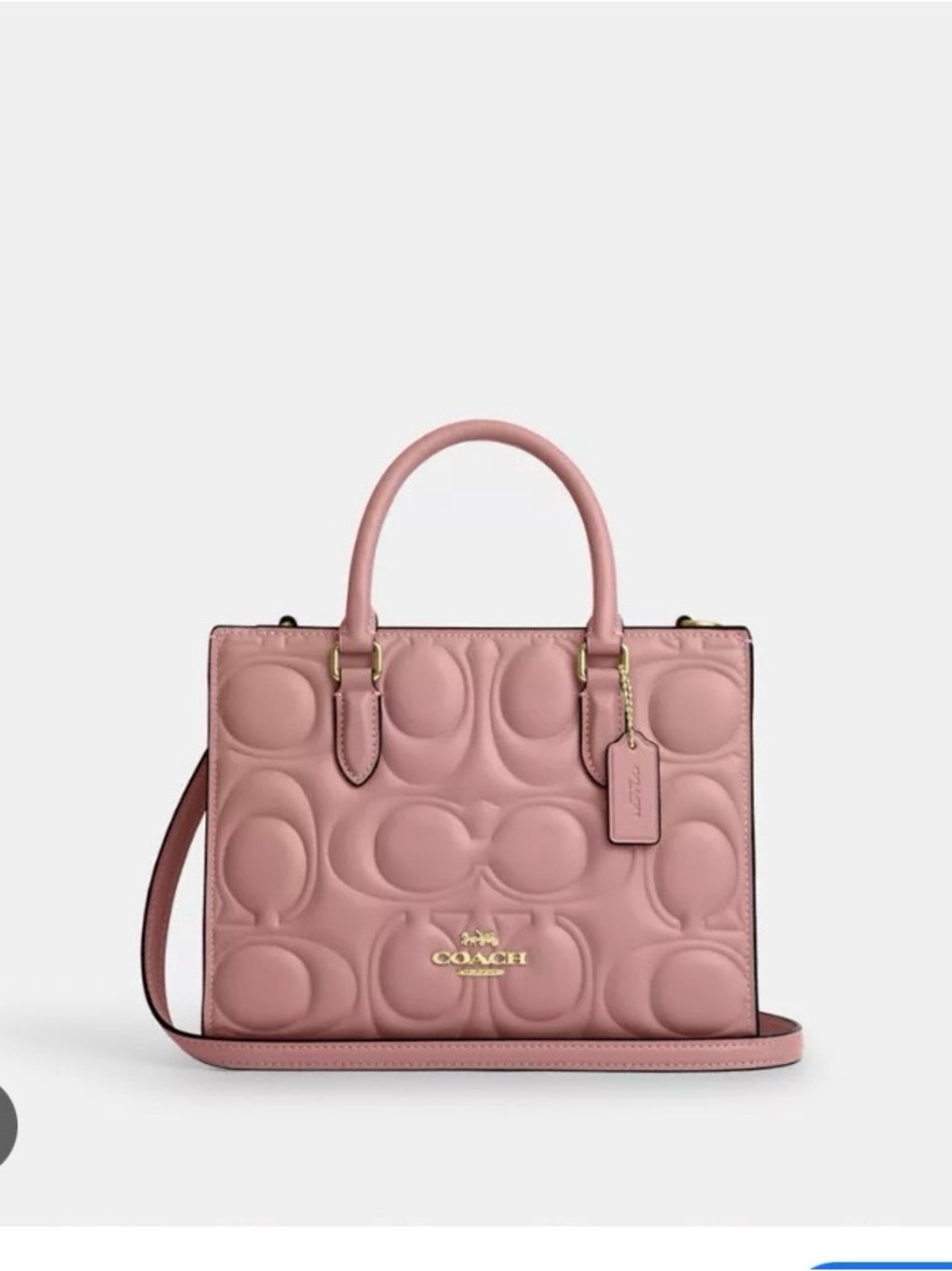 Coach Pink Maggie Tote Leather Top-Handle Satchel